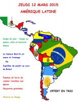 Menu autour du monde Amérique Latine