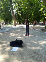 musicien dans un parc